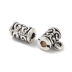 チベットスタイルの合金チューブベイル  ループベイル  カドミウムフリー＆鉛フリー  アンティークシルバー  7x7.5x4.5mm  穴：1.2mm  内径：1.8mm  約1667個/1000g&nbsp;FIND-A035-05AS