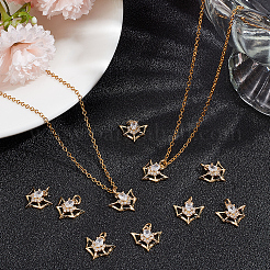 10Pcs Brass Micro Pave Cubic Zirconia Charms&nbsp;KK-BBC0015-42