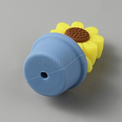 Sunflower Silicone Beads&nbsp;SIL-WH0008-40H