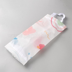PEVAゴミ袋収納トートバッグ  ランダムな模様と粘着フックが付いた長方形  カラフル  46cm  バッグ：37x16.5x0.3センチメートル&nbsp;ABAG-WH20005-52