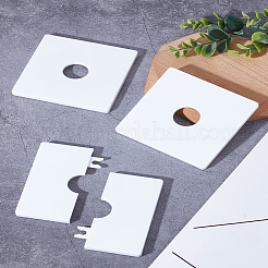 ABSプラスチックエアコン壁穴カバー3個  正方形  ホワイト  86x86x7.5mm  穴：22mm&nbsp;FIND-LP0003-19