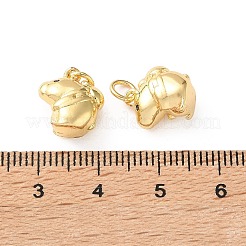 Brass Micro Pave Black Cubic Zirconia Charms&nbsp;CU-CBA03AF-02G