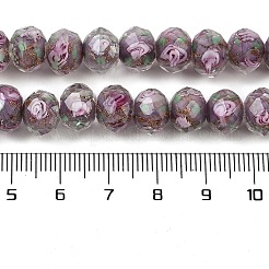 Handmade Gold Sand Lampwork Beads Strands&nbsp;LAMP-R141-10mm-25
