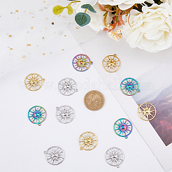18Pcs 3 Colors Ion Plating(IP) 304 Stainless Steel Pendants&nbsp;STAS-DC0014-15