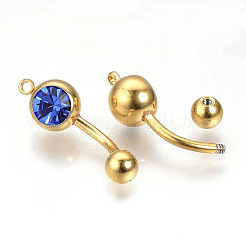 304 Stainless Steel Navel Rings&nbsp;STAS-Q222-G