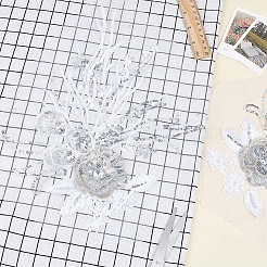 3D Flower Polyester Embroidery Sew on Flower Appliques&nbsp;PATC-WH0008-24A