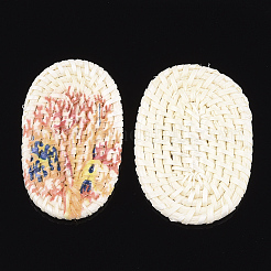 Handmade Reed Cane/Rattan Woven Beads&nbsp;LS-WOVE-T006-114