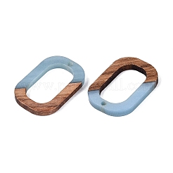 16Pcs 8 Styles Opaque Resin & Walnut Wood Pendants&nbsp;RESI-N053-10
