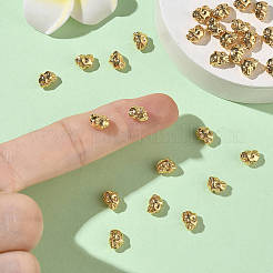 真鍮ビーズ  カドミウムフリー＆ニッケルフリー＆鉛フリー  ナゲット  18KGP本金メッキ  7x6x4.5mm  穴：1mm&nbsp;X-XGRQ1A489-323G