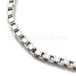 Long-Lasting Plated Brass Box Chain Necklaces for Women&nbsp;NJEW-G105-02P