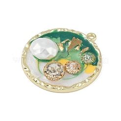 Rack Plating Alloy Enamel Pendants&nbsp;FIND-I038-14