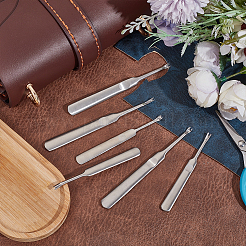 6 Sets 2 Style Stainless Steel Leathercraft Stitching Groover&nbsp;TOOL-UN0001-33