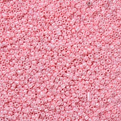 12/0 ガラスシードビーズ  ベーキングペイントシード  DIYジュエリー作成用の小さなクラフトビーズ  ラウンド  ピンク  2mm  穴：1mm  約30000個/ポンド&nbsp;SEED-A010-2mm-55