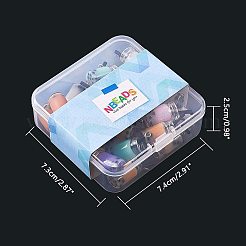 ガラスボトルペンダント  内側の樹脂と  模造泡茶  ミックスカラー  27x12x10mm  穴：1.8mm  7色  6個/カラー  42個/箱&nbsp;CRES-NB0001-08