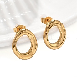 304 Stainless Steel Chunky Oval Studs Earrings for Women&nbsp;EJEW-K306-28G