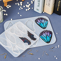 2Pcs 2 Style Wing Earring Pendant Silicone Molds&nbsp;DIY-TA0005-42