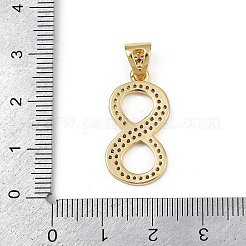 Brass Micro Pave Cubic Zirconia Pendants&nbsp;KK-S528-06G