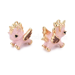 Brass Micro Pave Clear Cubic Zirconia Pendants&nbsp;KK-Q074-20G