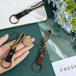 4Pcs 2 Colors Alloy U Shape Belt Hook Keychain&nbsp;KEYC-SC0001-18