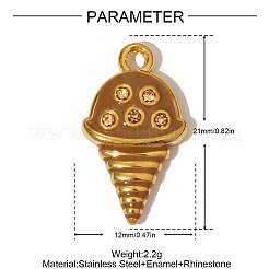 304 Stainless Steel Enamel Pendants&nbsp;STAS-OY004-72G