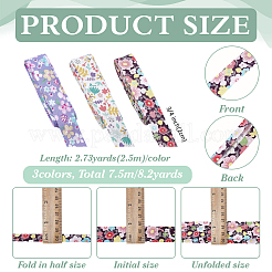 7.5M 3 Colors Printed Cotton Ribbon&nbsp;OCOR-FG0003-31