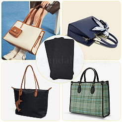 フェルトインサートバッグボトム  クッションパッド  長方形  ブラック  35x18x0.45cm&nbsp;LS-DIY-WH0308-167C-04