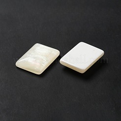 樹脂カボション  パールカラーの  模造キャットアイ  長方形  貝殻色  18x13x4.5mm&nbsp;CRES-D003-04A