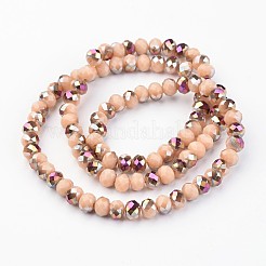 Electroplate Glass Beads Strands&nbsp;EGLA-P018-6mm-H07-3A