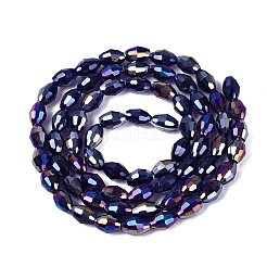 Electroplate Transparent Glass Beads Strands&nbsp;GL-N002-01A-A20