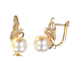 Brass Crystal Rhinestone Hoop Earrings&nbsp;FS-WG0005E-01