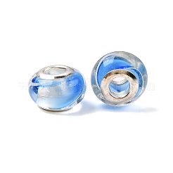 Mixed Styles Handmade Lampwork Large Hole Rondelle European Beads&nbsp;LPDL-L003-03