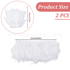 Rooster Feather Trim Clothing Cuffs Decoration&nbsp;AJEW-WH0696-197B
