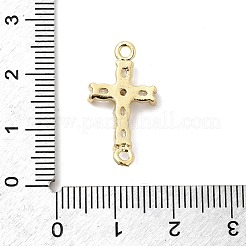 Brass Pave Clear Cubic Zirconia Connector Charms&nbsp;KK-H529-39A-G