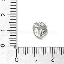 合金チャーム  葉のチャーム  プラチナ  10x8x2mm  穴：0.8mm&nbsp;AL-CBA5B8E-10P