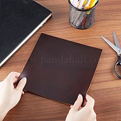 レザー生地  DIY 手作り衣類ラベル用の革シート  ハンドバッグ  ココナッツブラウン  20x20x0.2cm&nbsp;DIY-WH0002-79A-01