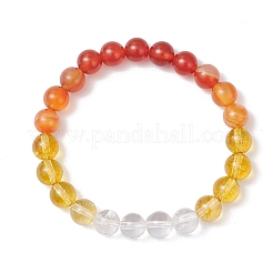 3Pcs Natural Mixed Gemstone Round Beaded Stretch Bracelets for Women Men&nbsp;BJEW-TA00689