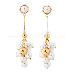 Brass Dangle Stud Earrings&nbsp;EJEW-R014-06G