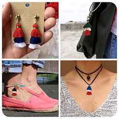 30Pcs 3 Styles Polycotton(Polyester Cotton) Tassel Pendant Decorations&nbsp;FIND-TA0009-07