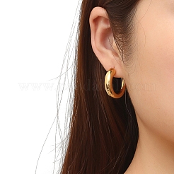 European and American Fashion French Retro Stainless Steel C-Shaped Stud Earrings&nbsp;PW-WGEF803-01