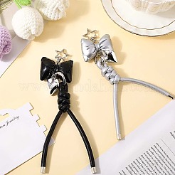 2Pcs 2 Colors Imitation Leather Keychain&nbsp;KEYC-CL0001-03B