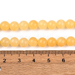 Natural Yellow Jade Bead Strands&nbsp;G-K121-02-6mm