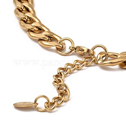 304 Stainless Steel Cuban Link Chain Necklace&nbsp;BJEW-B072-04G