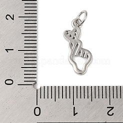 Rack Plating Brass & Clear Cubic Zirconia Pendants&nbsp;KK-S372-11P
