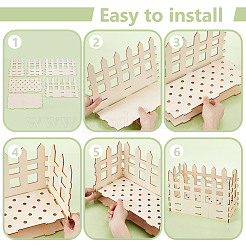 花束用の木製花瓶キット  アンティークホワイト  300x149x200mm&nbsp;DIY-WH0010-90
