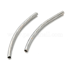 真鍮製チューブビーズ  鉛フリー＆カドミウムフリー  プラチナ  25x1.5mm  穴：0.8mm&nbsp;KK-Z045-01A-P