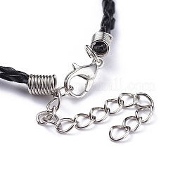 Trendy Braided Imitation Leather Bracelet Making&nbsp;BJEW-S076-002