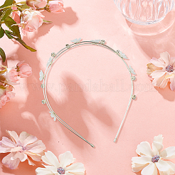 3個 3色 亜鉛合金 & ABSプラスチック & ラインストーン ヘアバンド 女性 女の子用  花  ゴールドカラー  ミックスカラー  145x128x33mm  1pc /カラー&nbsp;PHAR-GO0001-07