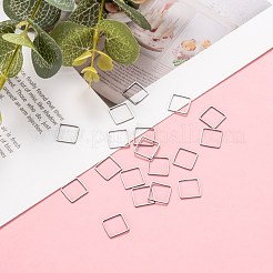 スクエア真鍮製フレームコネクター  ガンメタ色  10x10x1mm&nbsp;EC03010mm-B