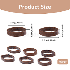 20Pcs Leather Watch Strap Bezel&nbsp;AJEW-FH0005-08B