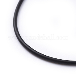 Rubber Necklace Cord with Brass Findings&nbsp;NFS160-1